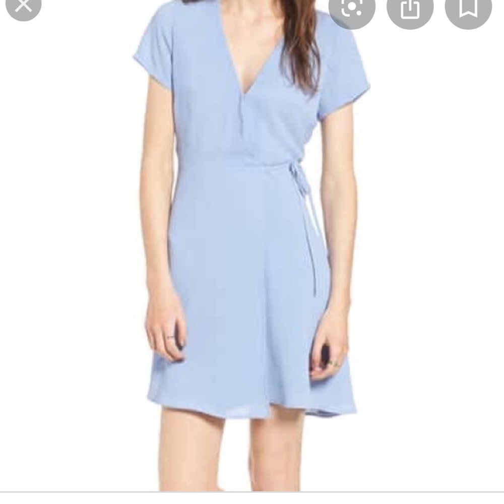 Lush wrap mini dress blush color NWT
